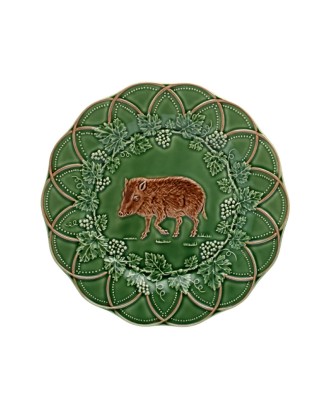Farfurie pentru desert, ceramica, 24.5 cm, Boar Bosque - BORDALLO PINHEIRO